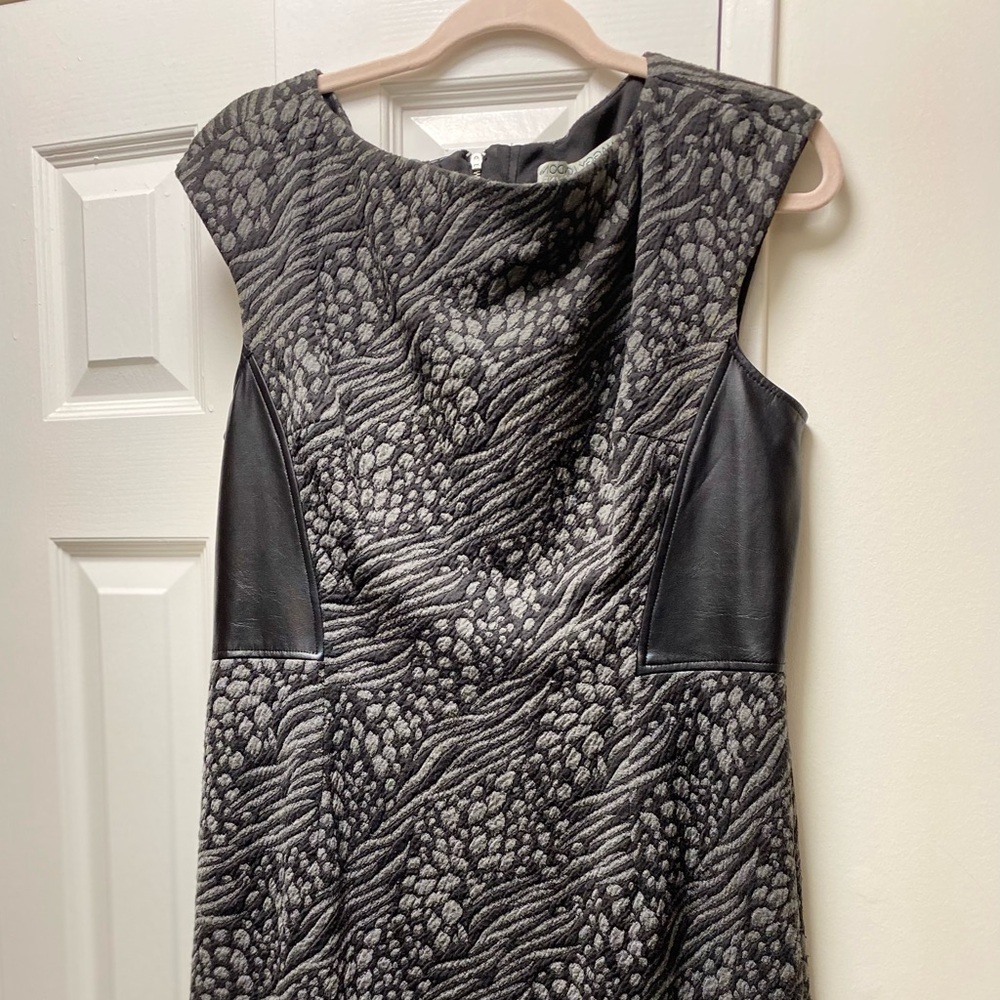 Maggy London Black and Gray Textured Dress